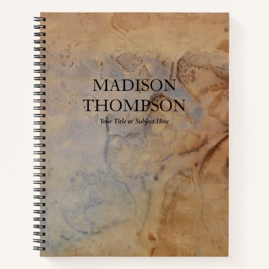 Rustikales Vintages Papier Einfach Beruflich Notizblock (Vorderseite)