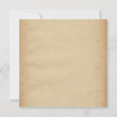 Rustikales Vintages Parchment Hochzeitseinladungen Einladung (Rückseite)