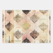 Rustikales Vintages Paris Geschenkpapier Set (Vorderseite 3)