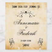 Rustikales Vintages Pergament Weinetikett (Einzelnes Label)