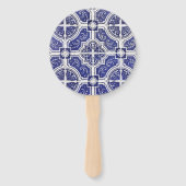 Rustikales Vintages portugiesisches Fliesenmuster  Fächer (Rückseite)