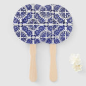 Rustikales Vintages portugiesisches Fliesenmuster  Fächer (Vorne und Hinten)