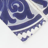 Rustikales Vintages portugiesisches Fliesenmuster Fleecedecke (Ecke)