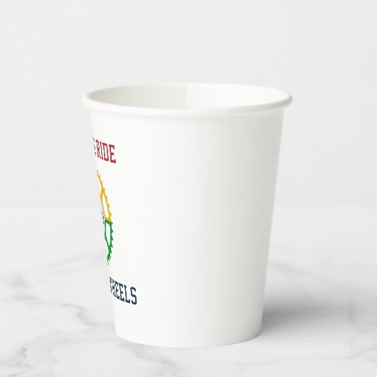 Rustikales Vintages Radfahren Pappbecher (Links)