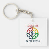 Rustikales Vintages Radfahren Schlüsselanhänger (Vorderseite)