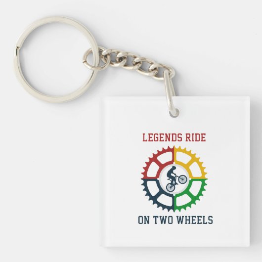 Rustikales Vintages Radfahren Schlüsselanhänger (Vorderseite)