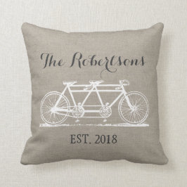 Rustikales Vintages Radhochzeitmongramm Kissen