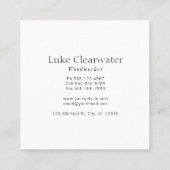 Rustikales, Vintages, reines Barnwood| Monogramm Quadratische Visitenkarte (Rückseite)