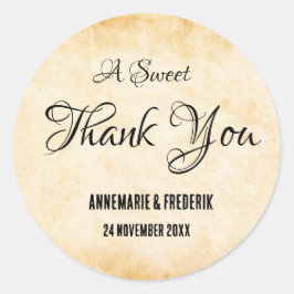 Rustikales Vintages Schwarzes Pergament Runder Aufkleber