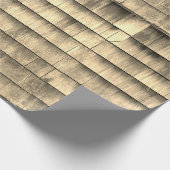 Rustikales, Vintages Sepia-Holzbrettmuster Geschenkpapier (Ecke)