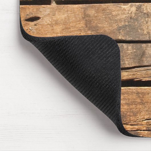 Rustikales Vintages Stallholz Mousepad (Ecke)