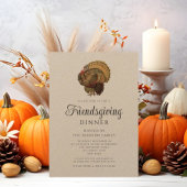 Rustikales Vintages Türkei Freundliches Abendessen Einladung