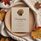 Rustikales Vintages Türkei Freundliches Abendessen Einladung