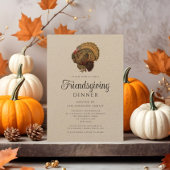 Rustikales Vintages Türkei Freundliches Abendessen Einladung