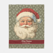 Rustikales Vintages Weihnachtscreme-Geschenk Fleecedecke (Vorderseite)