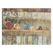 Rustikales Vintages Zeitungs-Patchwork-Collage (10 Tischdecke (Vorderseite (Horizontal))