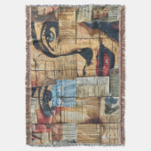 Rustikales Vintages Zeitungs-Patchwork-Collage (11 Decke (Vorderseite Vertikal)