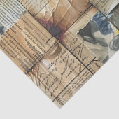 Rustikales Vintages Zeitungs-Patchwork-Collage (11 Seidenpapier (Detail)