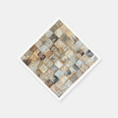 Rustikales Vintages Zeitungs-Patchwork-Collage (12 Serviette (Ecke)