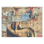 Rustikales Vintages Zeitungs-Patchwork-Collage (12 Tischdecke (Vorderseite (Horizontal))