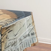 Rustikales Vintages Zeitungs-Patchwork-Collage (12 Tischdecke (Beispiel)