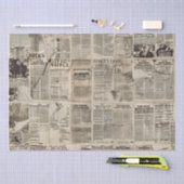 Rustikales Vintages Zeitungs-Patchwork-Collage (1) Seidenpapier (Handwerk)