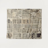 Rustikales Vintages Zeitungs-Patchwork-Collage (1) Wandteppich (Vorderseite (Horizontal))