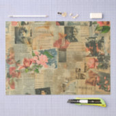Rustikales Vintages Zeitungs-Patchwork-Collage (2) Seidenpapier (Handwerk)