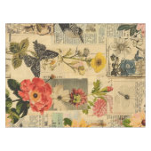 Rustikales Vintages Zeitungs-Patchwork-Collage (3) Tischdecke (Vorderseite (Horizontal))