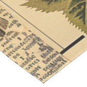 Rustikales Vintages Zeitungs-Patchwork-Collage (3) Tischdecke (Schrägansicht)