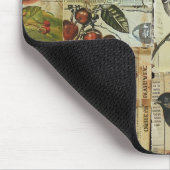 Rustikales Vintages Zeitungs-Patchwork-Collage (4) Mousepad (Ecke)