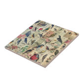 Rustikales Vintages Zeitungs-Patchwork-Collage (5) Fliese (Seite)