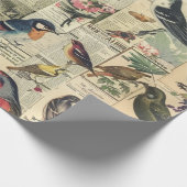 Rustikales Vintages Zeitungs-Patchwork-Collage (5) Geschenkpapier (Ecke)