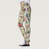 Rustikales Vintages Zeitungs-Patchwork-Collage (5) Leggings (Links)