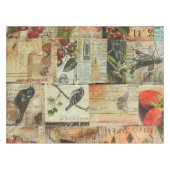 Rustikales Vintages Zeitungs-Patchwork-Collage (5) Tischdecke (Vorderseite (Horizontal))