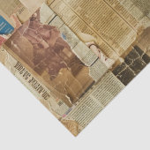 Rustikales Vintages Zeitungs-Patchwork-Collage (6) Seidenpapier (Detail)