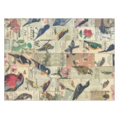 Rustikales Vintages Zeitungs-Patchwork-Collage (6) Tischdecke (Vorderseite (Horizontal))