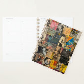 Rustikales Vintages Zeitungs-Patchwork-Collage (7) Planer (Anzeige)