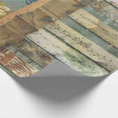 Rustikales Vintages Zeitungs-Patchwork-Collage (9) Geschenkpapier (Ecke)