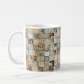 Rustikales Vintages Zeitungs-Patchwork-Collage (9) Kaffeetasse (Links)