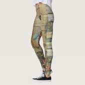 Rustikales Vintages Zeitungs-Patchwork-Collage (9) Leggings (Links)
