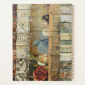 Rustikales Vintages Zeitungs-Patchwork-Collage (9) Planer (Rückseite)