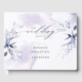 Rustikales Violet Foliage Wedding Gästebuch (Vorderseite)