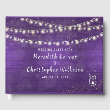 Rustikales Violet Wood Mason Jar String Lights Hoc