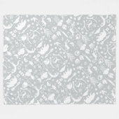 Rustikales Vogelbärenmuster Fleecedecke (Vorderseite (Horizontal))