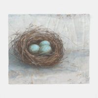 Rustikales Vogelnest - Blau