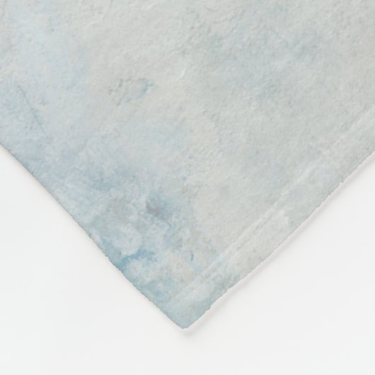 Rustikales Vogelnest - Blau Fleecedecke (Ecke)