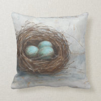 Rustikales Vogelnest - Blau