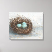 Rustikales Vogelnest - Blau