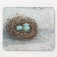 Rustikales Vogelnest - Blau